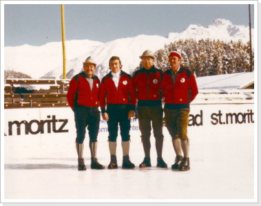 St. Moritz 1980  Bauer Johann, Reitinger Wiggerl, Benesch Rudi, Dubay Michi
